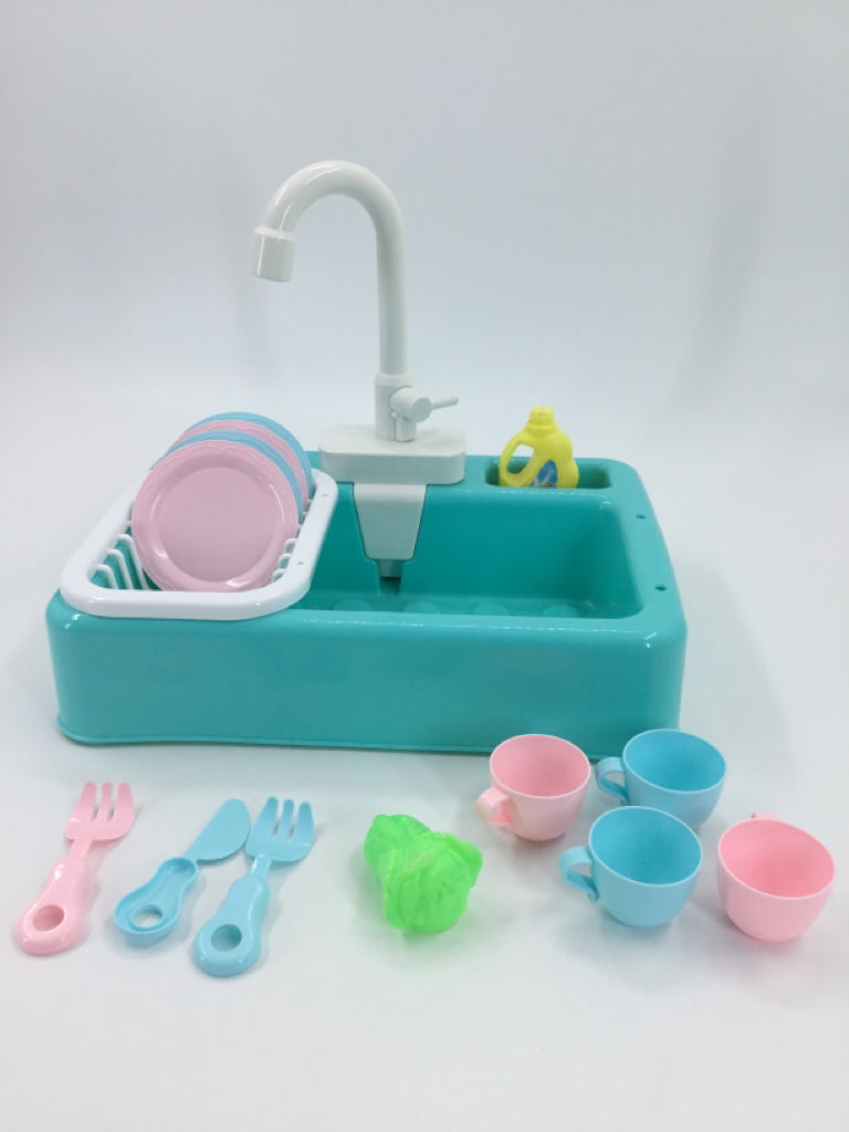 Imaginative Play Sink and Dishes Set