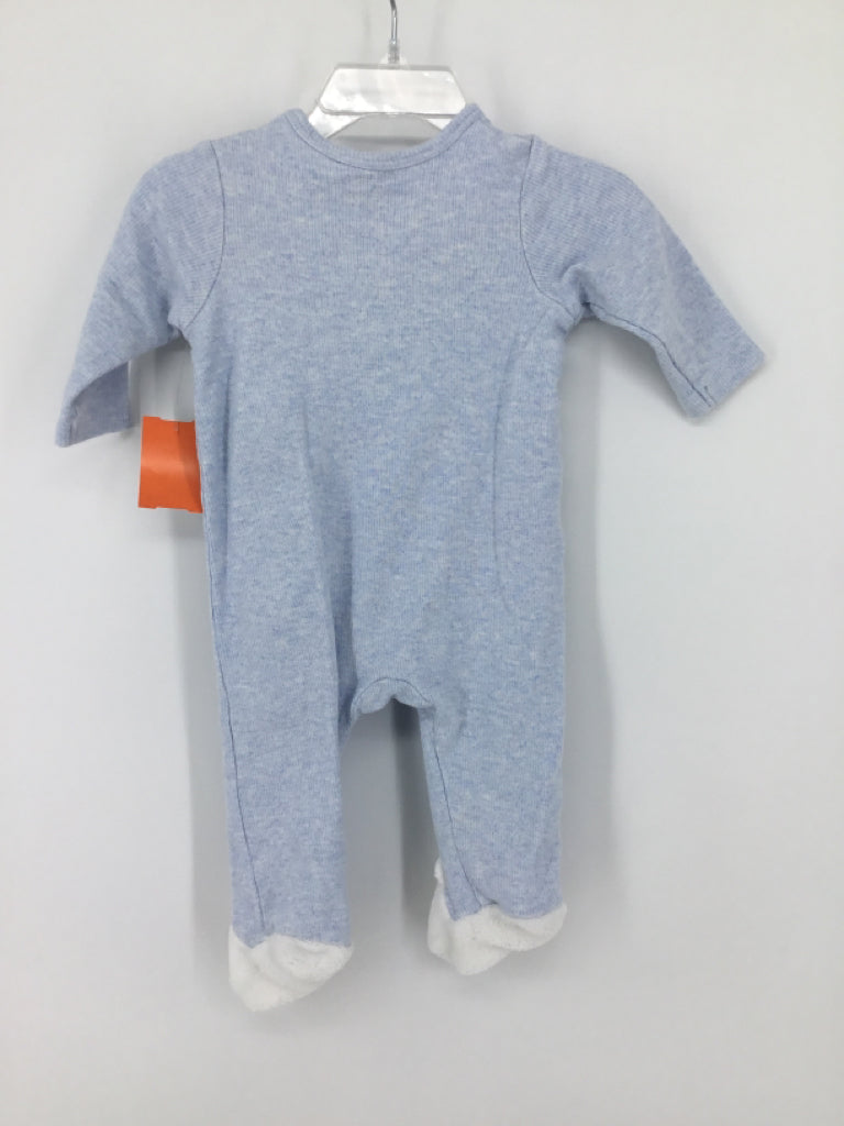 Little Me Child Size 6 Months Blue Sleepers