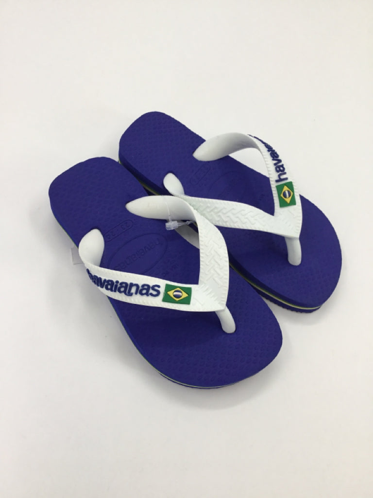Havaiana Child Size 7.5 Toddler Blue Sandals/Flip Flops