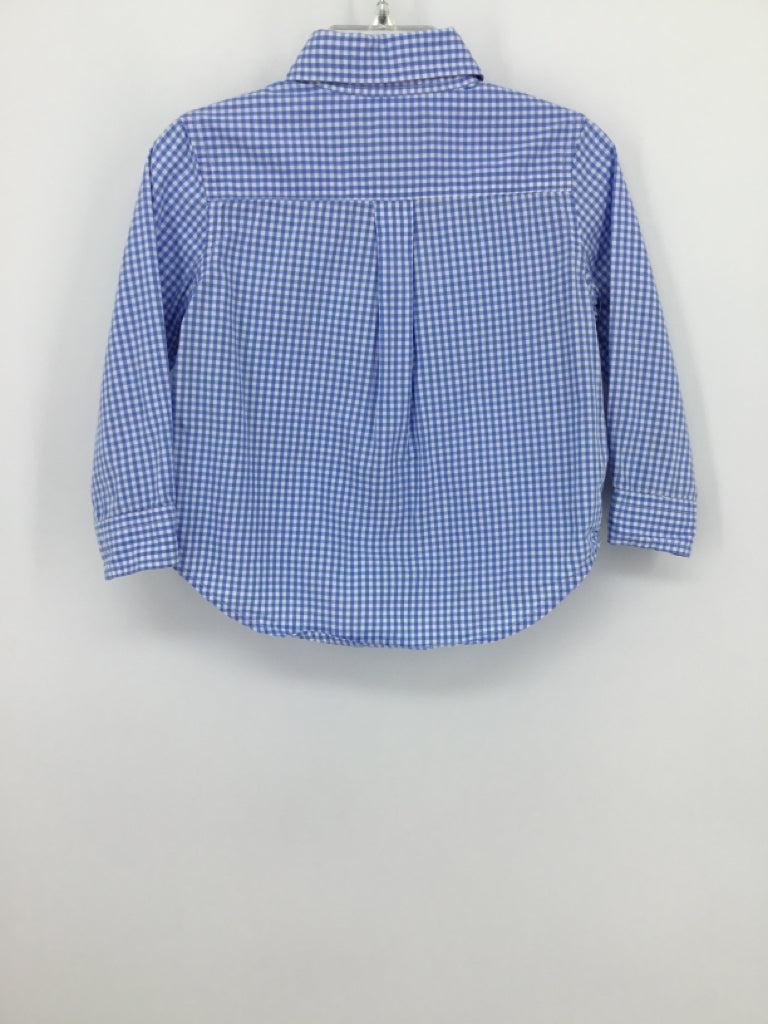 Ralph Lauren Child Size 18 Months Blue Gingham Shirt - boys