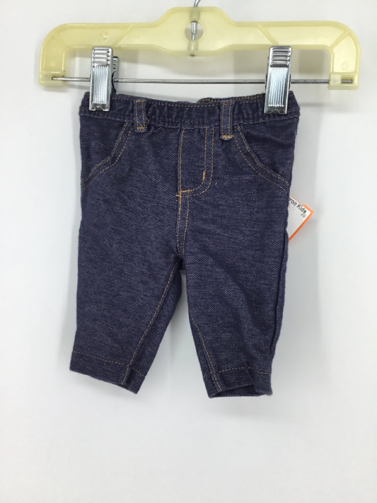 Carter's Child Size Newborn Blue Solid Pants - boys