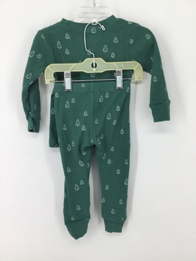 Little Planet Child Size 18 Months Green Print Pajamas - boys
