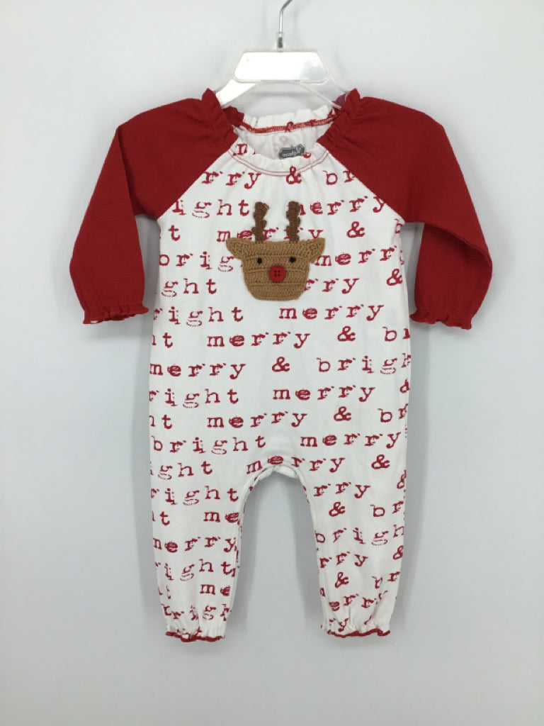 Mudpie Child Size 3-6 Months Red Christmas Outfir