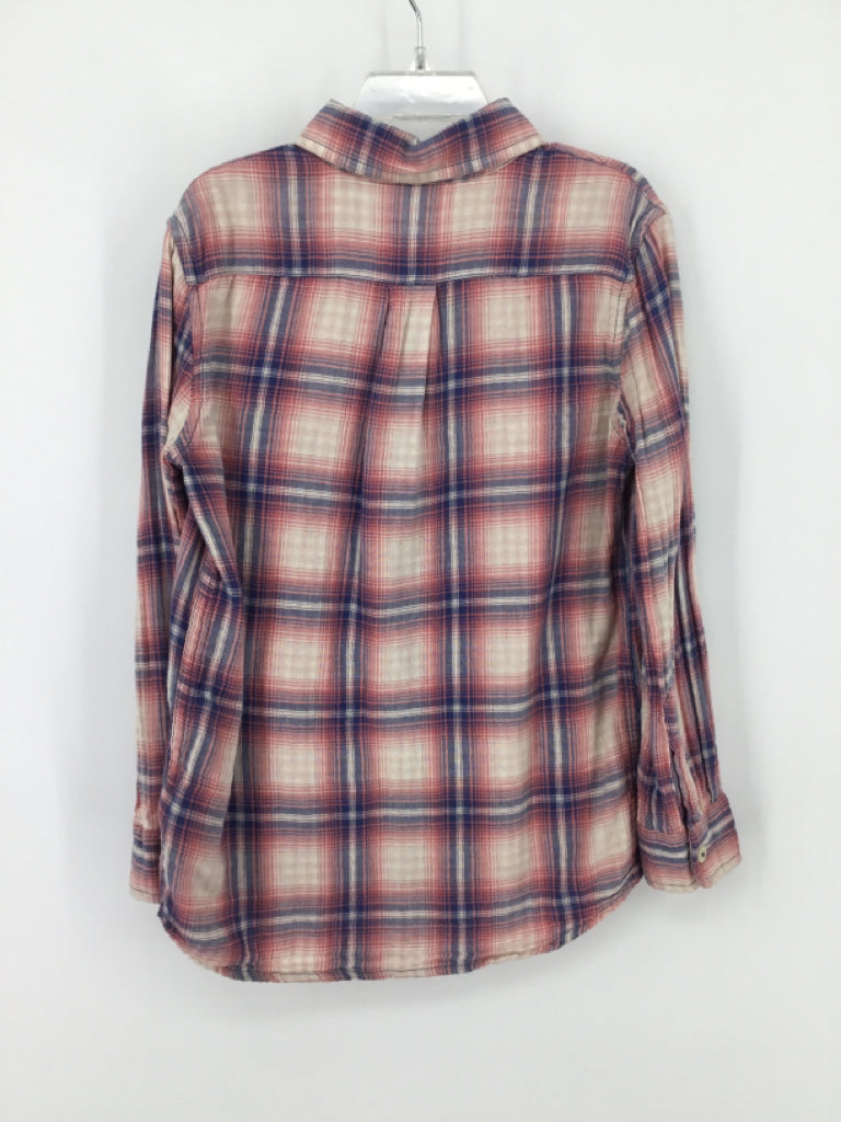 Gap Kids Child Size 6 Pink Plaid Shirt - boys