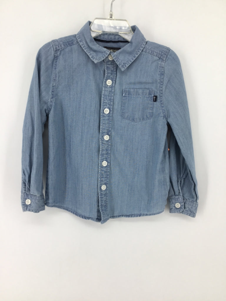 OshKosh B'gosh Child Size 4 Blue Solid Shirt - boys