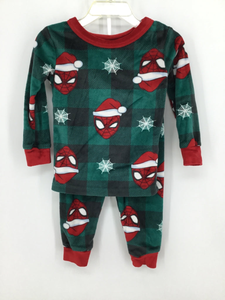 Marvel Child Size 2 Green Christmas Pajamas