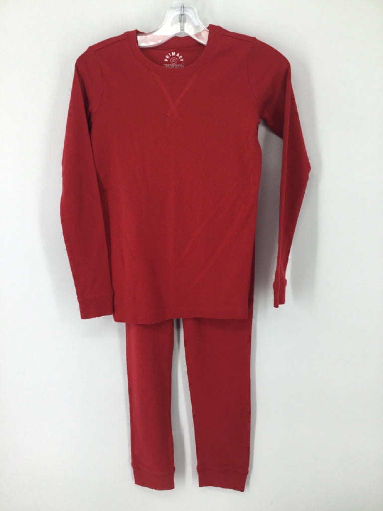 primary Child Size 10 Red Solid Pajamas - boys