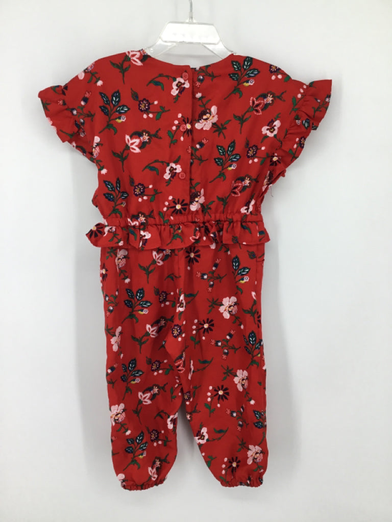 Janie and Jack Child Size 2 Red Outfit - girls