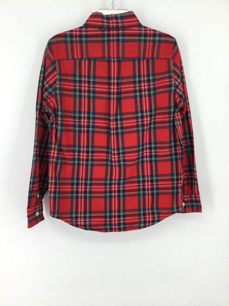 Janie and Jack Child Size 5 Red Plaid Shirt - boys