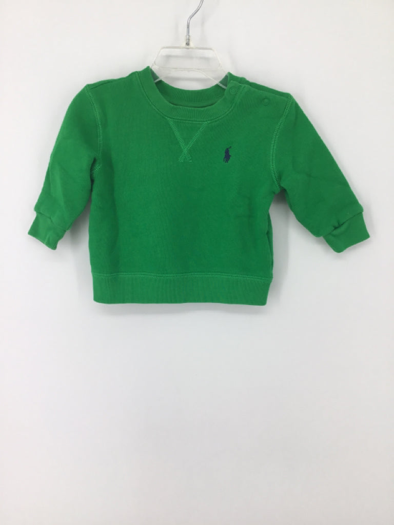 Ralph Lauren Child Size 9 Months Green Solid Sweatshirt - boys