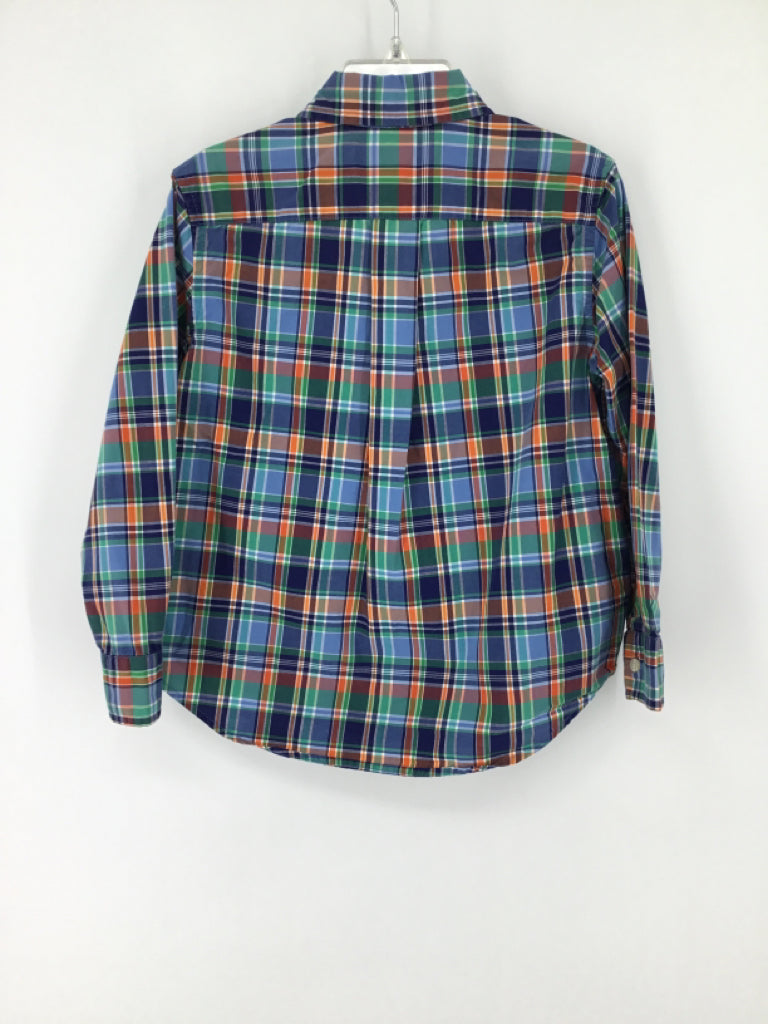 Ralph Lauren Child Size 4 Blue Plaid Shirt - boys