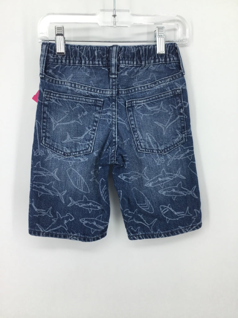 Gap Denim Child Size 5 Blue Sharks Shorts - boys