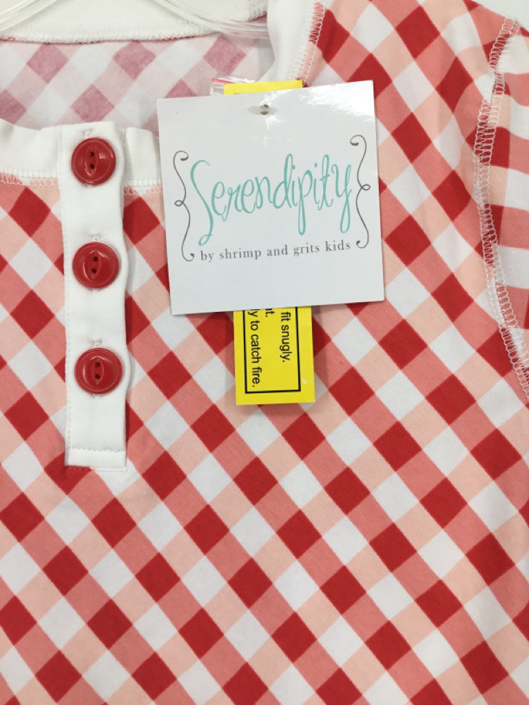 Serendipity by Shrimp and Grits Child Size 9 Red Pajamas - girls