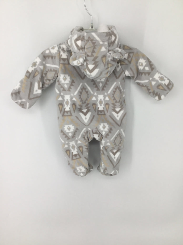 Carter's Child Size Newborn Gray Print Outerwear - boys