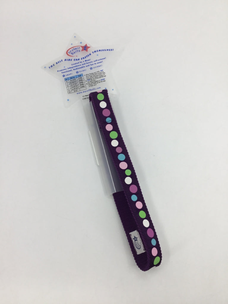 Myself Belts Child Size 5 Purple Polka Dot Belt/Suspenders