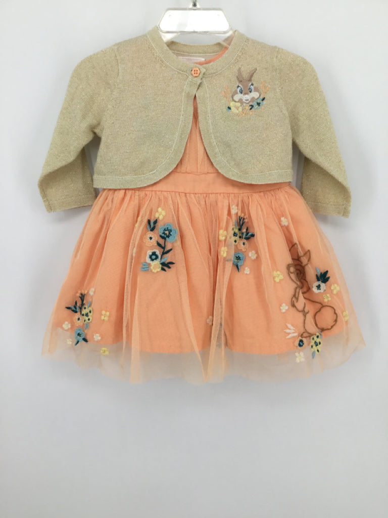 Disney Child Size 6-9 Months Peach Dress - girls