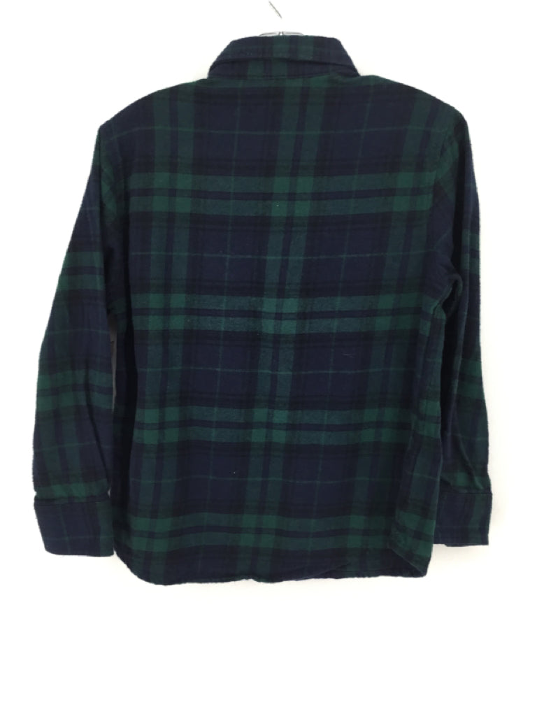 Old Navy Child Size 8 Navy Plaid Shirt - boys