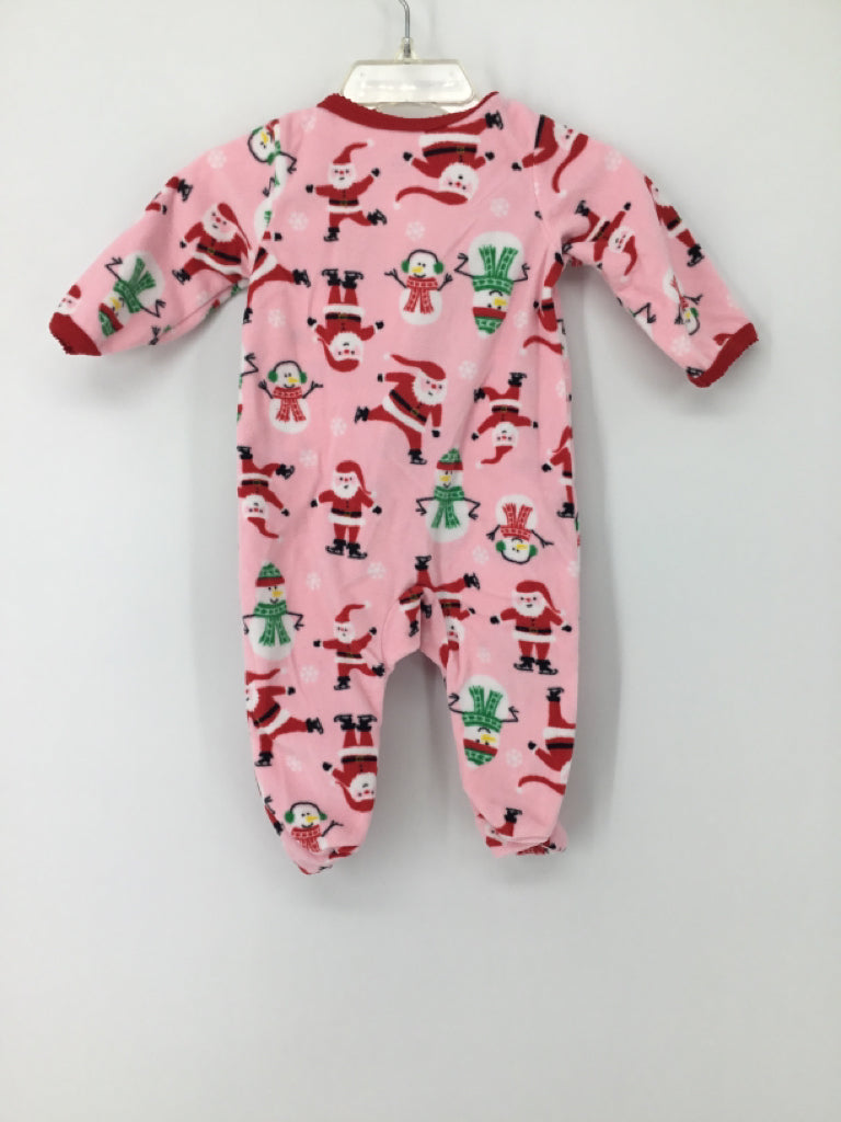 Carter's Child Size 3 Months Pink Christmas Sleeper