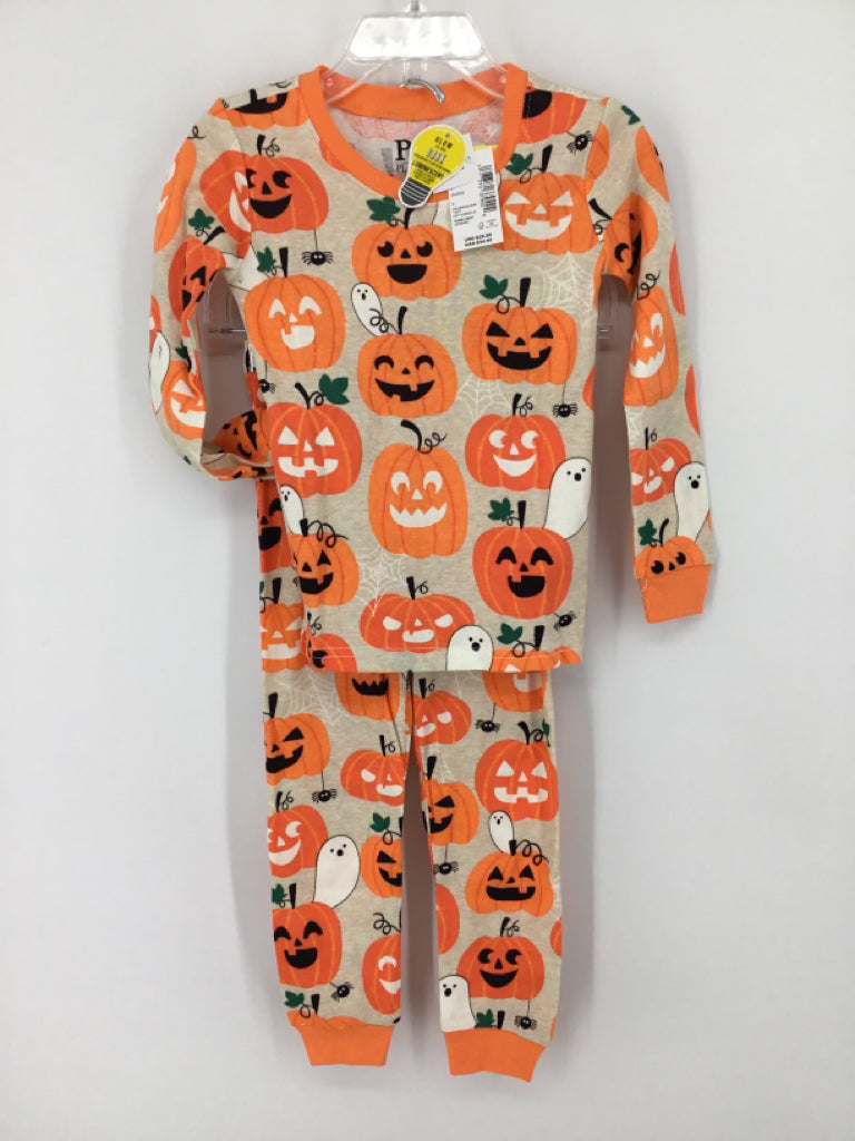 Childrens Place Child Size 3 Orange Halloween Pajamas