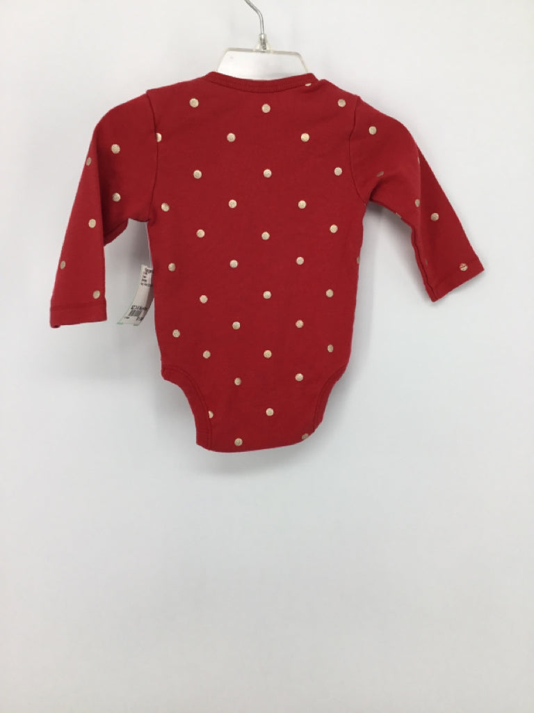 Old Navy Child Size 3-6 Months Red Onesie