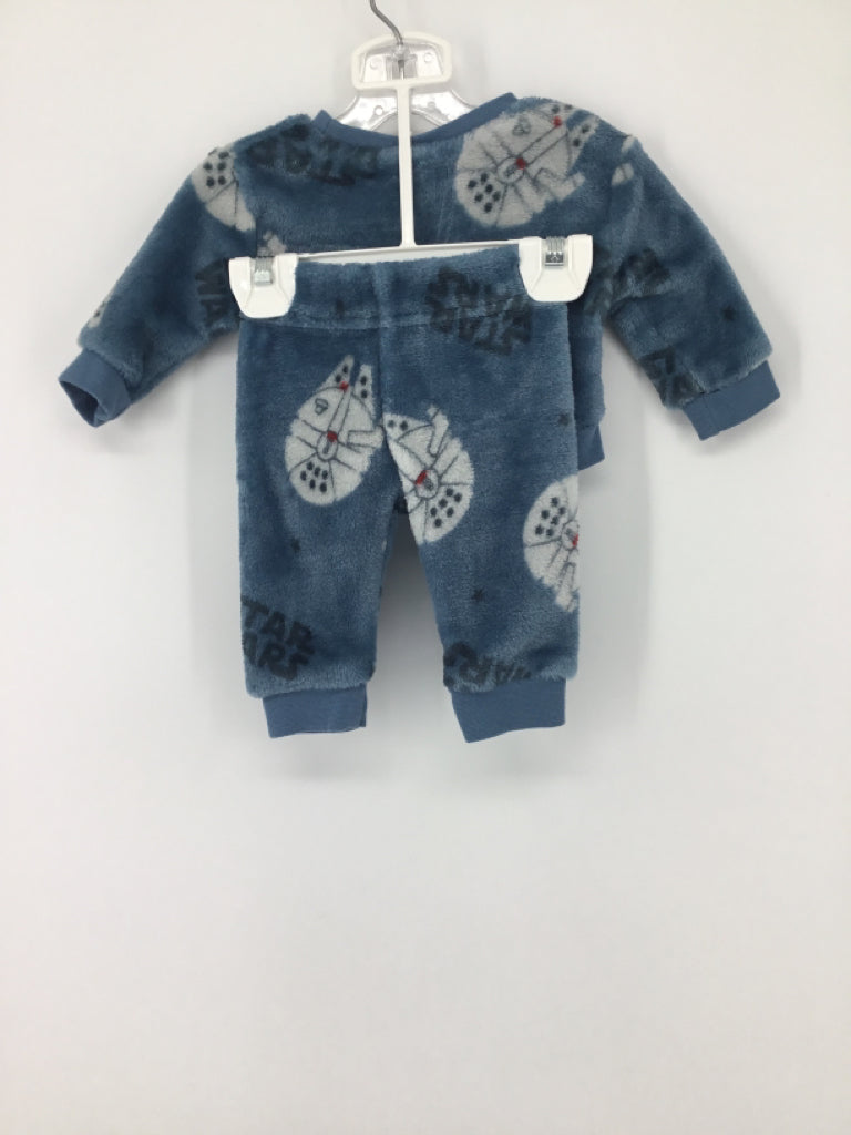 Star Wars Child Size Newborn Blue Character Pajamas - boys
