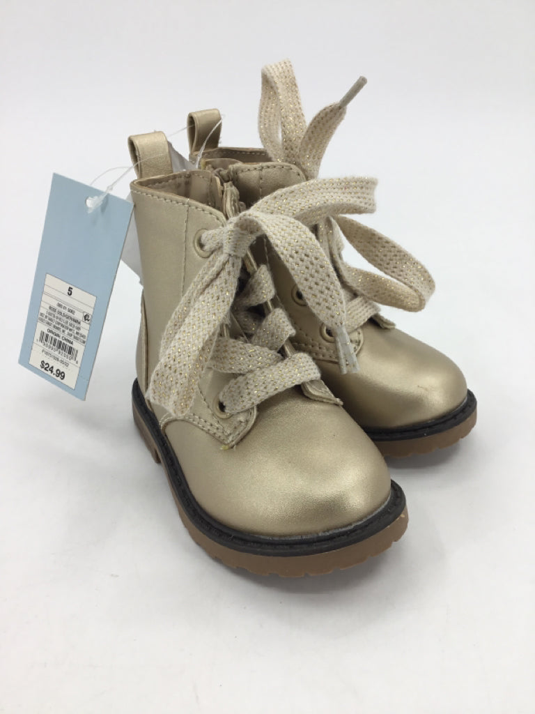 Cat & Jack Child Size 5 Toddler Gold Boots