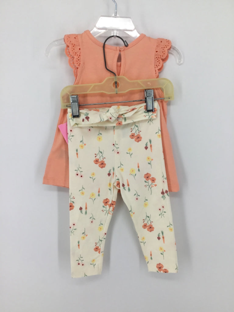H & M Child Size 9-12 Months Peach Outfit - girls