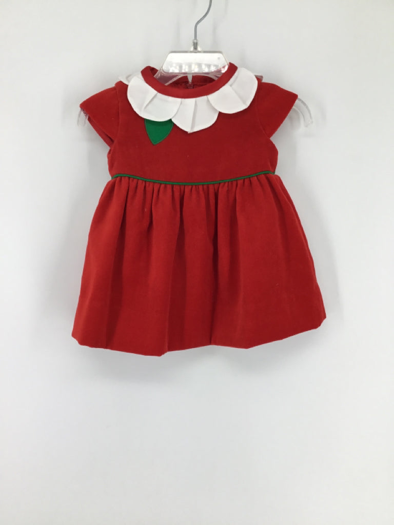 Florence Eiseman Child Size 3 Months Red Christmas Dress