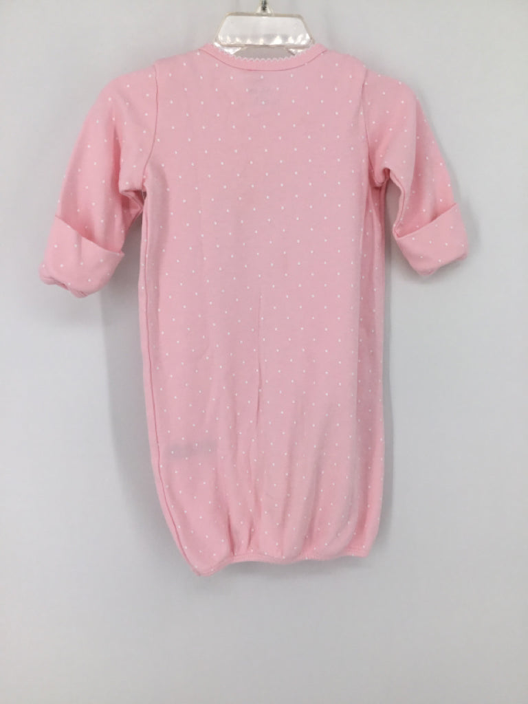 Little Me Child Size 0-3 Months Pink Sleepers