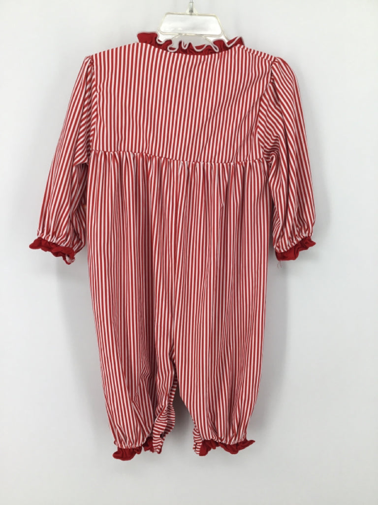 The Smocked Flamingo Child Size 12 Months Red Outfit - girls