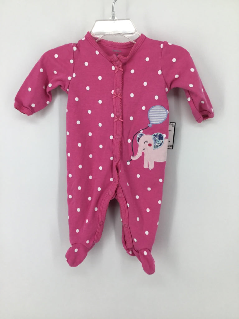 Carter's Child Size 3 Months Pink Sleepers