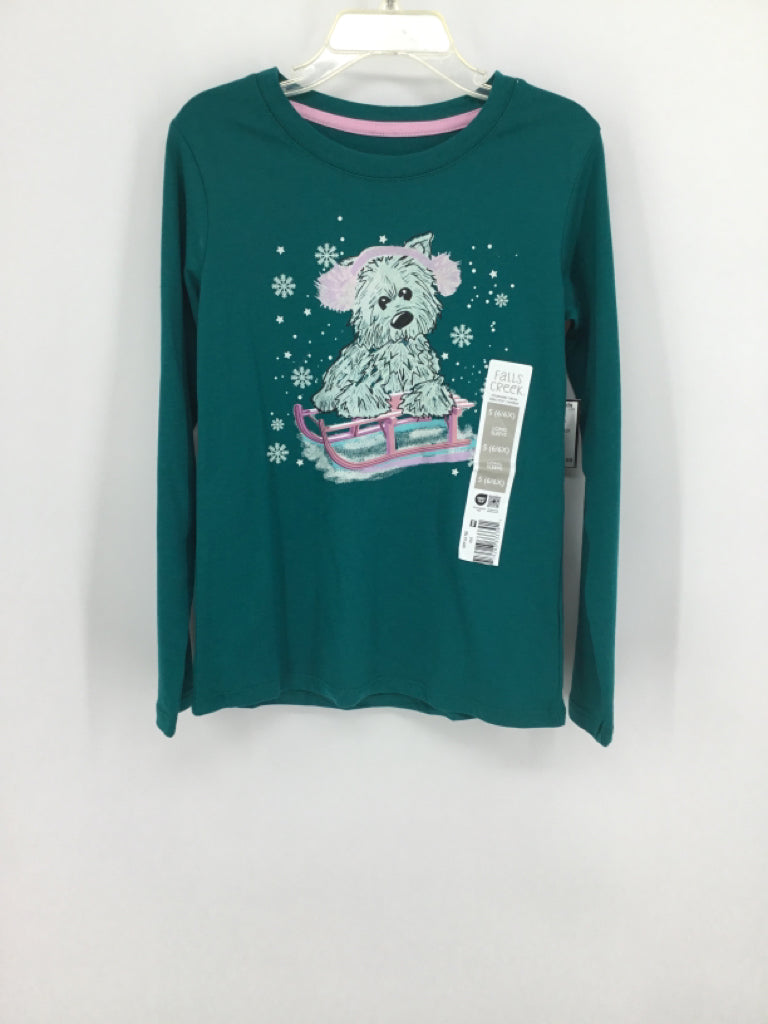 Falls Creek Kids Child Size 6 Green T-shirt - girls