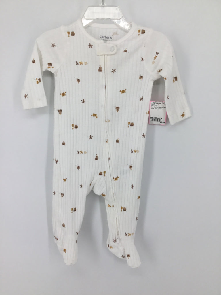 Just One You Made by Carters Child Size 6 Months White Print Shirt - boys