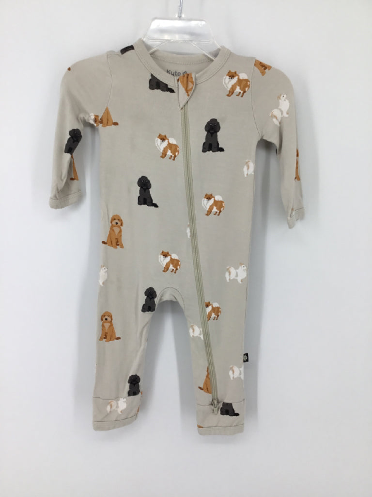 Kyte Child Size 3-6 Months Tan Dog Pajamas - boys