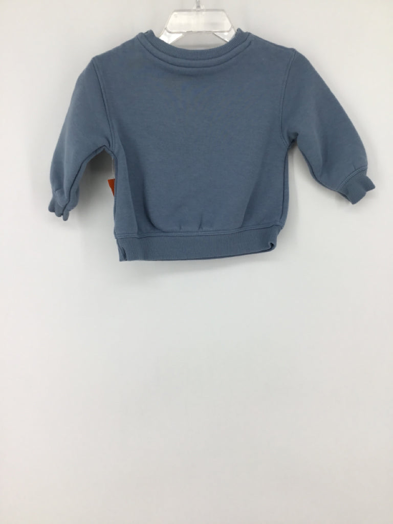 Little Co Child Size 6 Months Blue screen printed Sweatshirt - boys