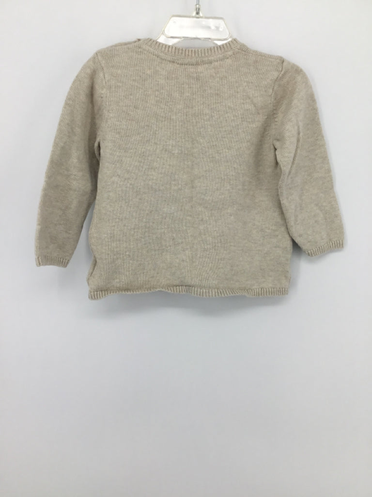 H & M Child Size 12 Months Tan Christmas Sweater