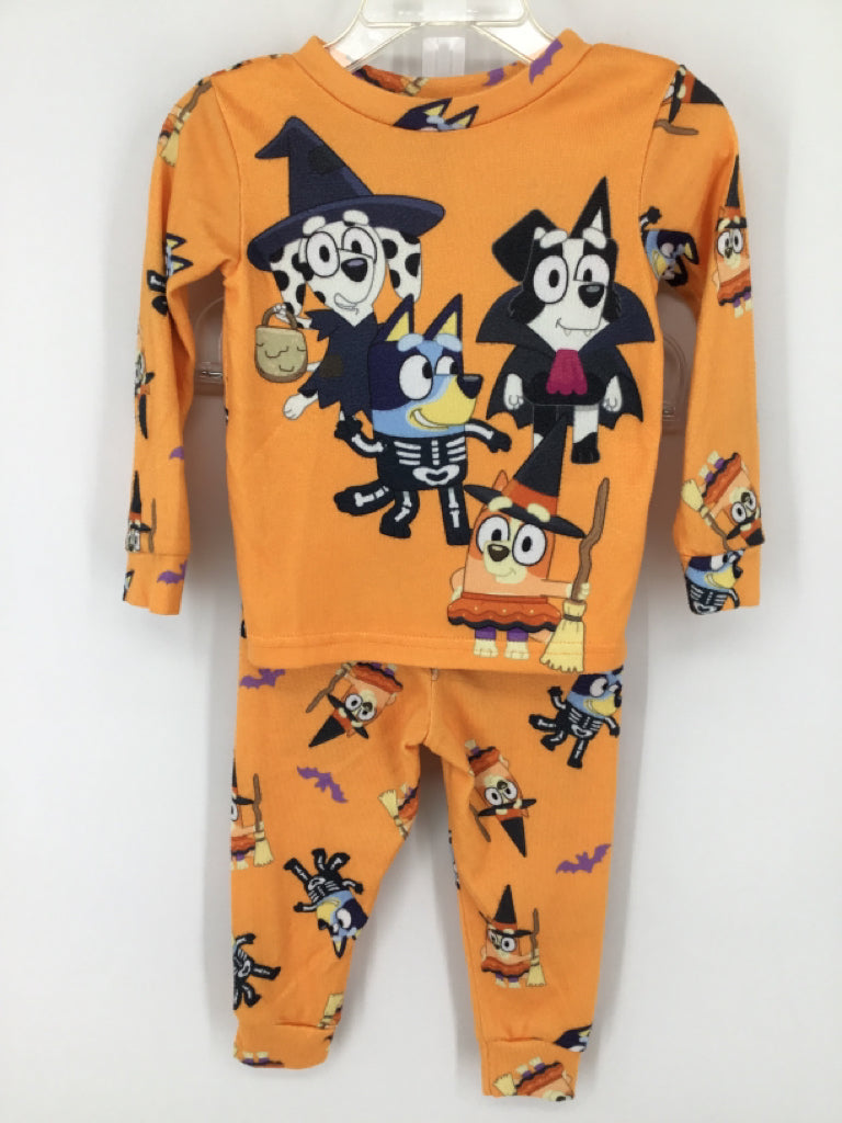 Bluey Child Size 2 Orange Halloween Pajamas