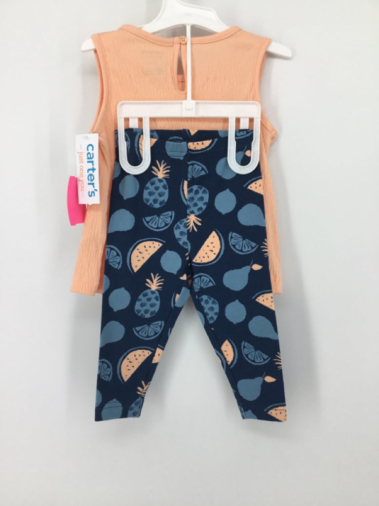 Just One You Made by Carters Child Size 9 Months Peach Outfit - girls