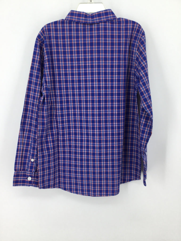 Old Navy Child Size 6 Blue Plaid Shirt - boys