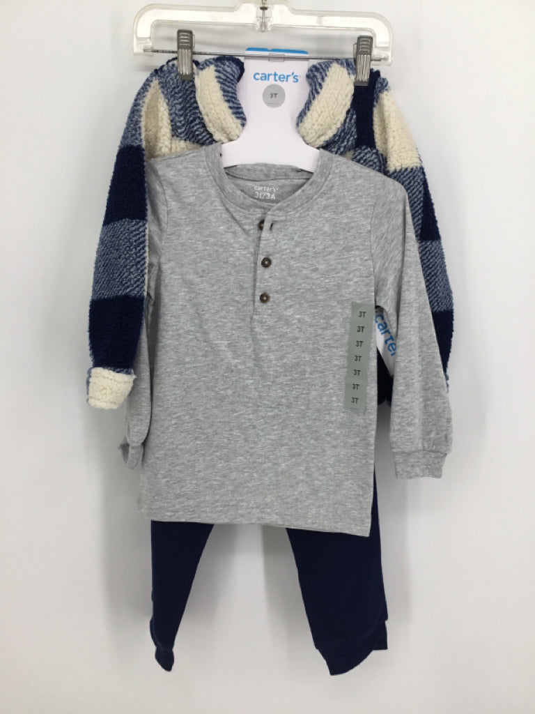 Carter's Child Size 3 Months Gray Solid Outfit - boys