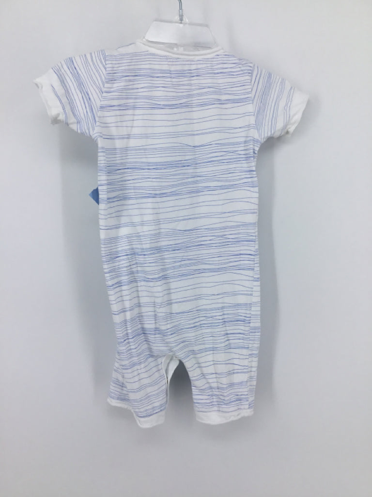 Feather Baby Child Size 0-3 Months White Print Outfit - boys