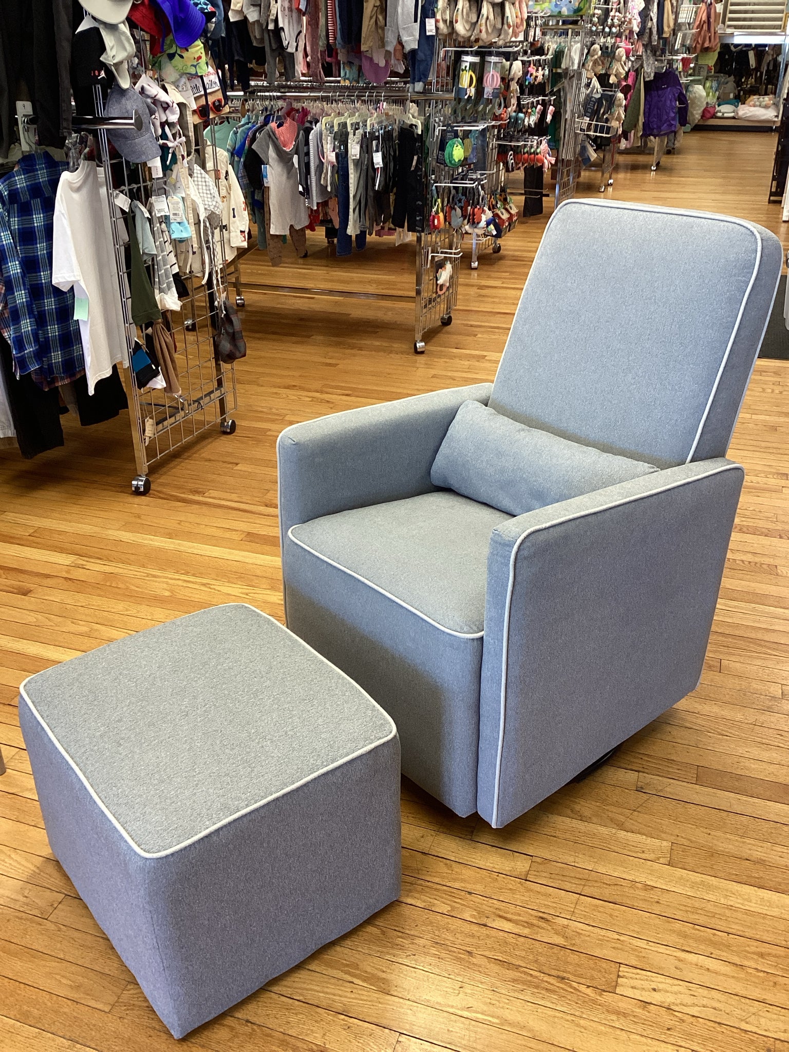 Million Dollar Baby Davinci Olive Glider & Ottoman