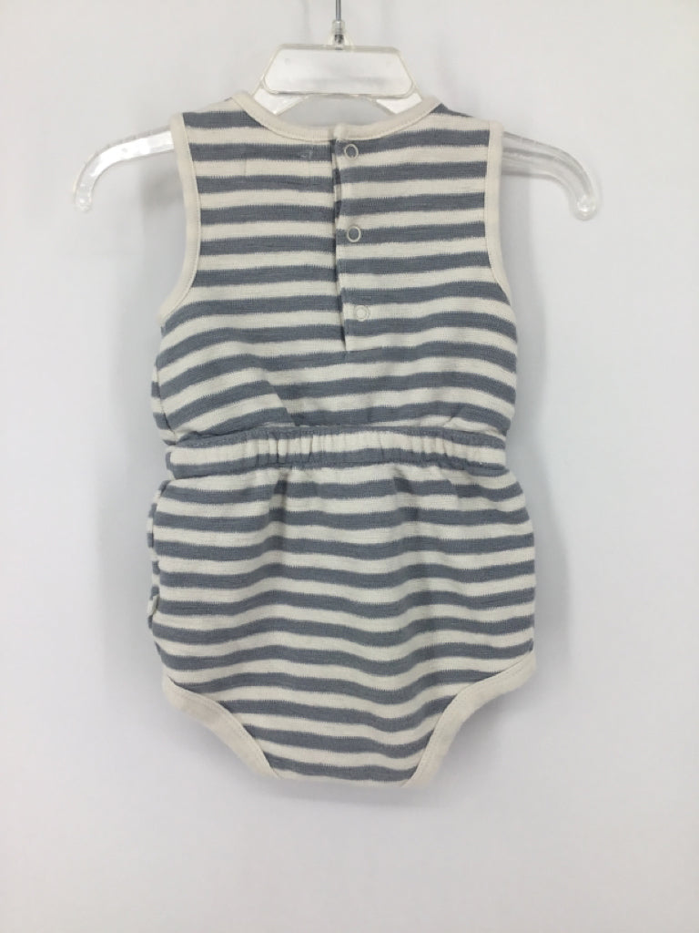 Little Planet Child Size 12 Months Blue Stripe Outfit - boys