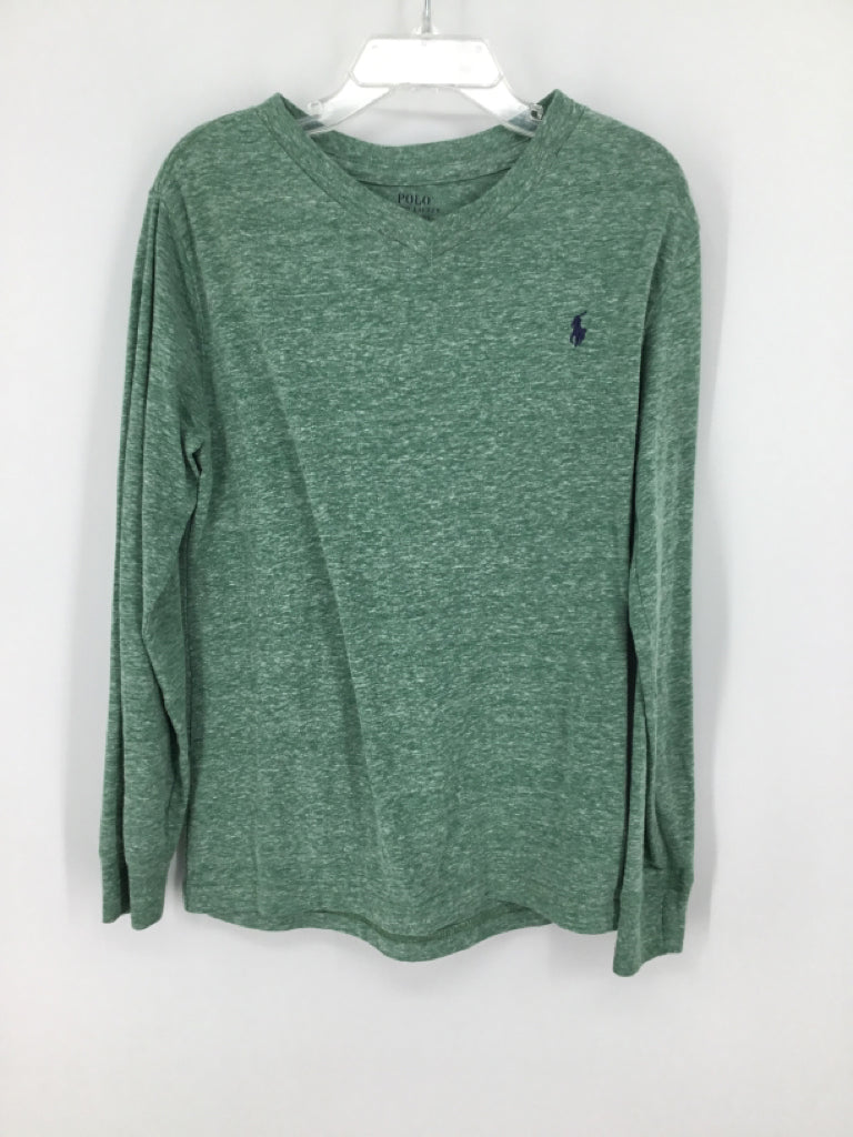 Ralph Lauren Child Size 7 Green Marbled T-shirt - boys