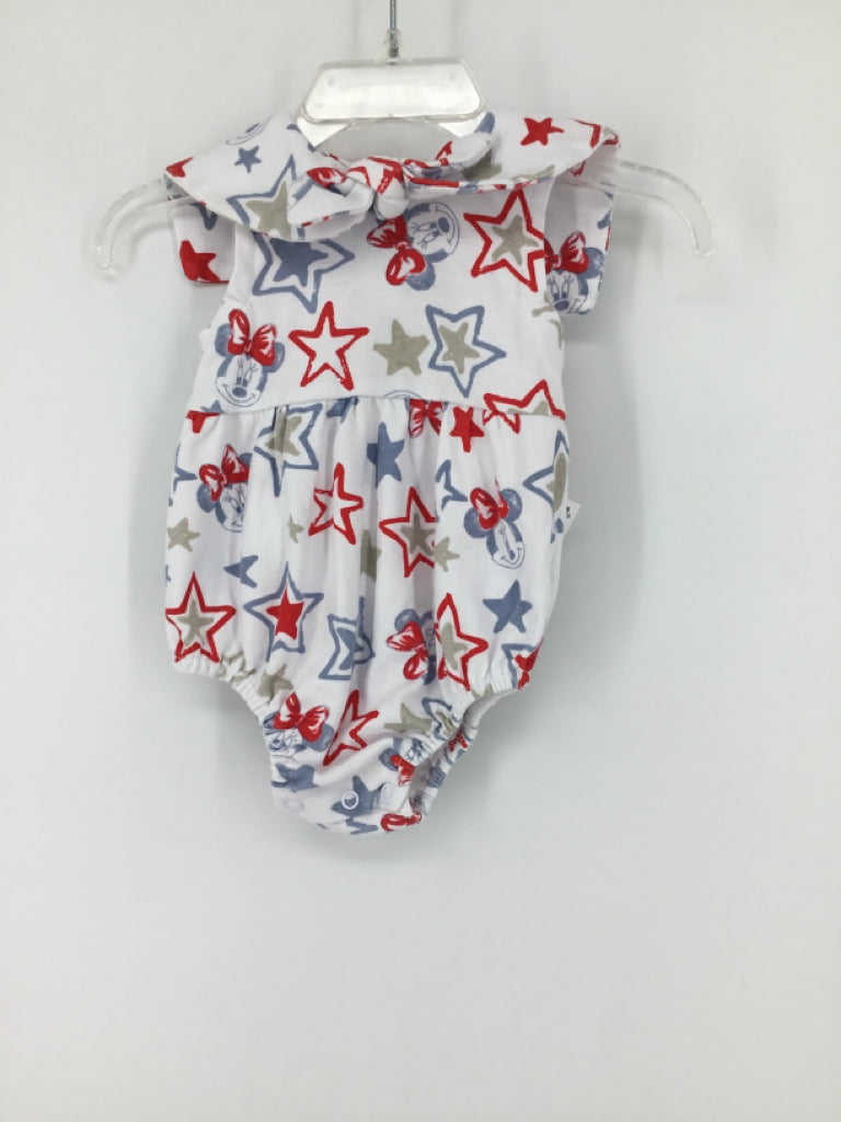 Disney Child Size 0-3 Months White Stars & Stripes Outfit