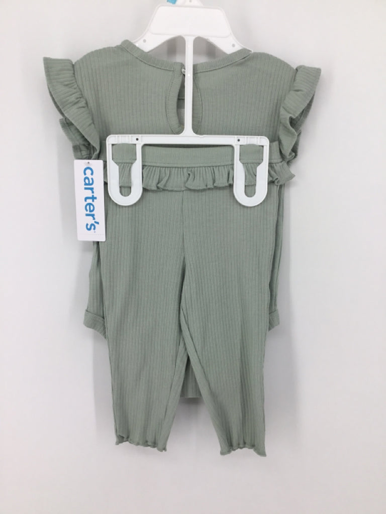 Carter's Child Size 6 Months Green Outfit - girls