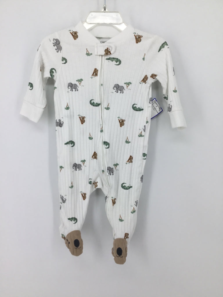 Just One You Made by Carters Child Size 6 Months White Sleepers