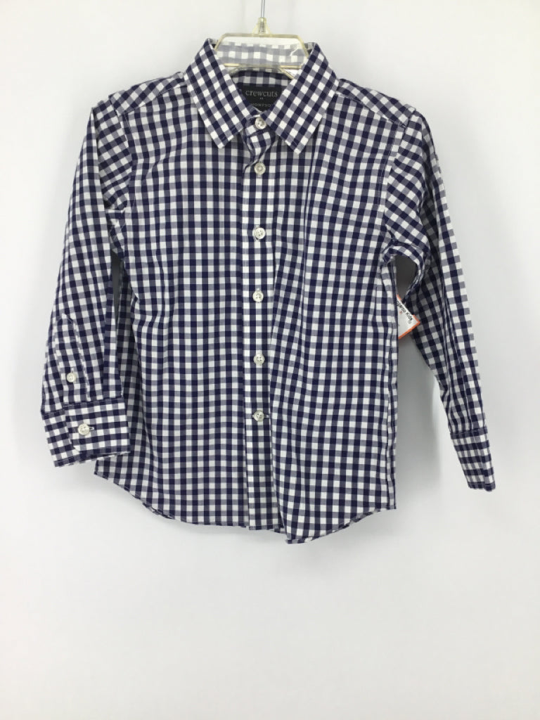 Crewcuts Child Size 2 Navy Gingham Shirt - boys