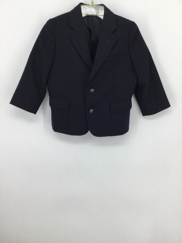 Europa Child Size 24 Months Navy Solid Blazer - boys
