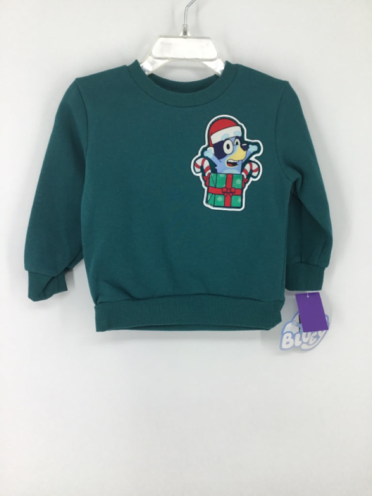 Bluey Child Size 18 Months Green Christmas Sweatshirt